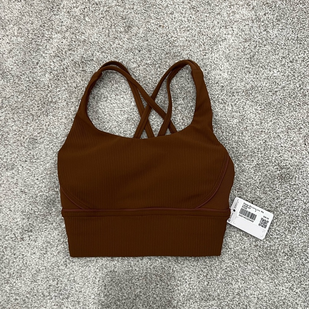 Lululemon WOMENS Energy Bra Long Line *Rib sz 2
